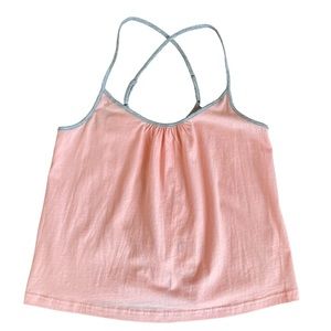 Johnny Was Calme Night And Day Tank Apricot Gray Sz Medium Casual Cotton Lounge